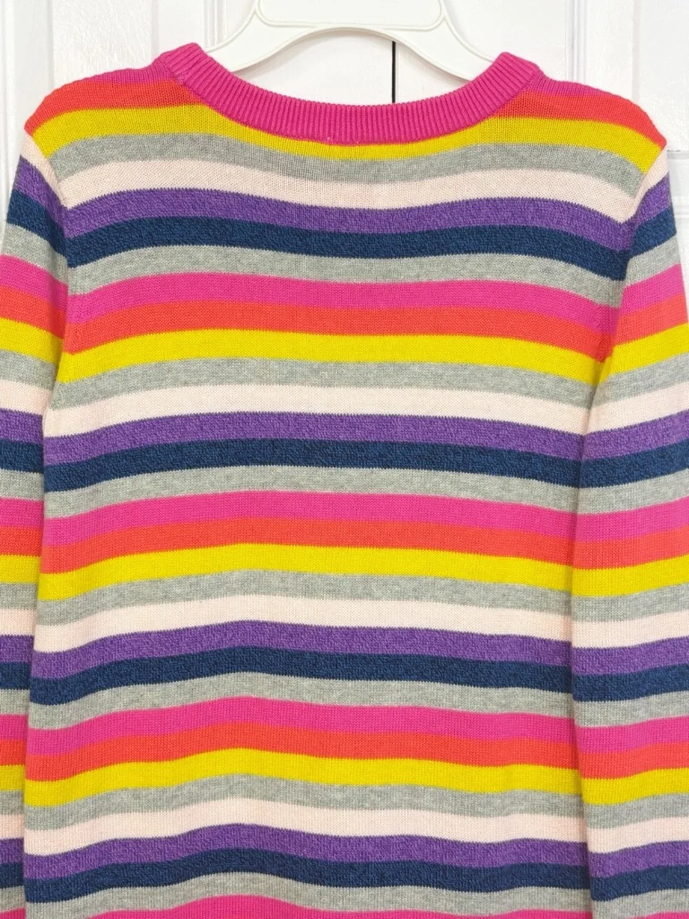 GAP Kids Colorful Pink Multi Crazy Stripe Long Sleeve Sweater Dress XXL